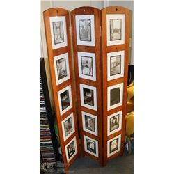 WOOD 15 PICTURE DIVIDER SCREEN