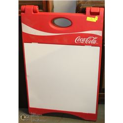 COCA COLA  PLASTIC ADVERTISING SIDEWALK WHITEBOARD