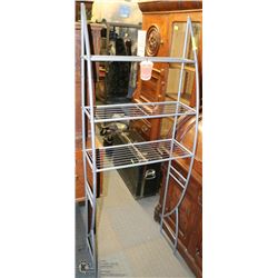 GREY OVER THE TOILET SHELVING UNIT