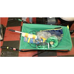 FOLDING WHEELBARREL WITH UPSIDE DOWN TOMATO