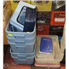 Image 1 : LARGE LOT OF ASSORTED STORAGE TOTES