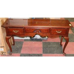 WOOD TONE SOFA TABLE