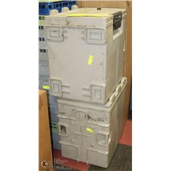 PAIR OF GREY CAMBRO FOOD TRANSPORTS