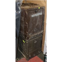 GROUP OF 2 DARK BROWN CAMBRO FOOD TRANSPORTS