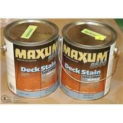 2 -3.6L PAILS MAXIMUM DECK STAIN SOLID COLOUR/TINT