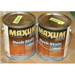 2 -3.6L PAILS MAXIMUM DECK STAIN SOLID COLOUR/TINT