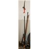 Image 1 : BUNDLE OF YARD TOOLS/FLOOR SWEEPERS AND FISKARS