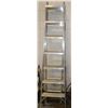 Image 1 : 7' ALUMINUM LADDER EXTENDS TO 12 FT