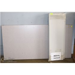 HEAVY TABLETOP SOLD WITH METAL SHELVES AND