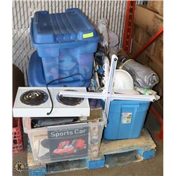 PALLET WITH SUPERIOR 1000WATT ELECTRIC 2 BURNER