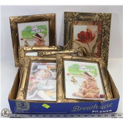 FLAT OF FRAMED PICTURES