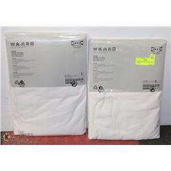 2 QUEEN IKEA NEW FITTED SHEETS (WHITE)