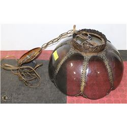 VINTAGE GLASS HANGING LAMP