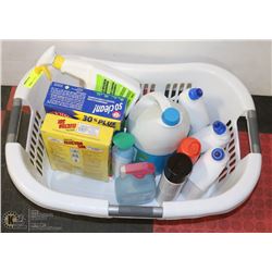 LAUNDRY BASKET WITH CLEANING SUPPLIES