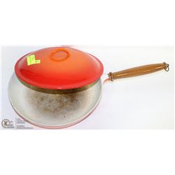 FE BELGIUM CAST IRON FRYING PAN WITH LID