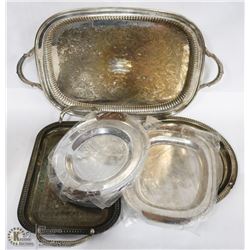 BOX OF SERVING TRAYS