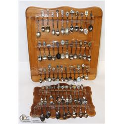 TWO  SPOONS RACKS WITH SPOONS FROM AROUND.