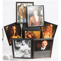 LOT OF 22 FRAMED PICTURES OF ACTORS/ CELEBRITIES