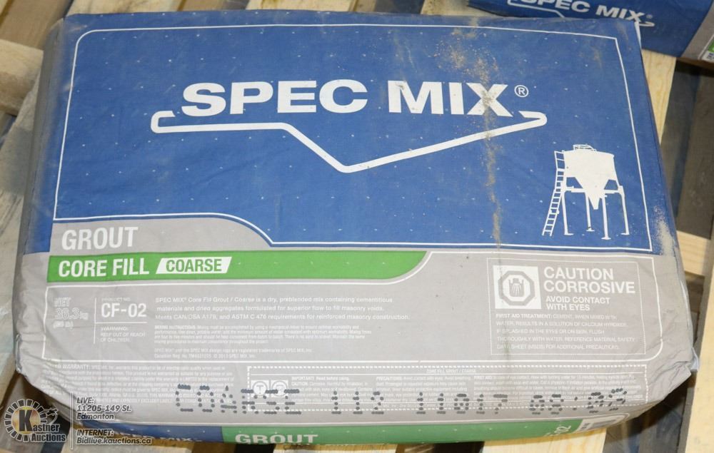 80LB BAG SPEC MIX GROUT CORE FILL