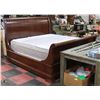 Image 1 : ESTATE KING SIZE SOLID WOOD SLEIGH BED.