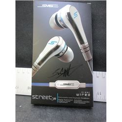 New SMS Audio Headphones by 50 Cent / in ear /  blue-white