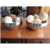 Image 1 : Pair of Decortive Bowls filled with Ocean reef décor