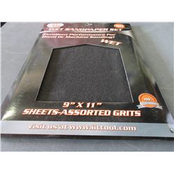 Case of 20 Wet Sandpaper set / 9 x 11 assorted grits60-100-150-240grit