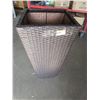 Image 2 : Wicker Plant stand for Patio or Deck / 27 1/2 high x 14 square on top