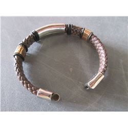 Leather & Stainless Bracelet