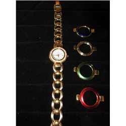 Ann Klein ll Diamond Watch with 4 extra color Bezels / # 10/4699