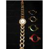 Image 1 : Ann Klein ll Diamond Watch with 4 extra color Bezels / # 10/4699