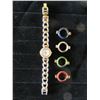 Image 2 : Ann Klein ll Diamond Watch with 4 extra color Bezels / # 10/4699