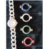 Image 4 : Ann Klein ll Diamond Watch with 4 extra color Bezels / # 10/4699