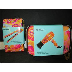 New Amika Travel set / Mini Ionic Hair Dryer & Mighty Mini Downtown Styler