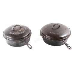Wagner Cast Iron Skillet # 8 Set with Lids