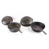 Image 2 : Wagner Cast Iron Skillet # 8 Set with Lids