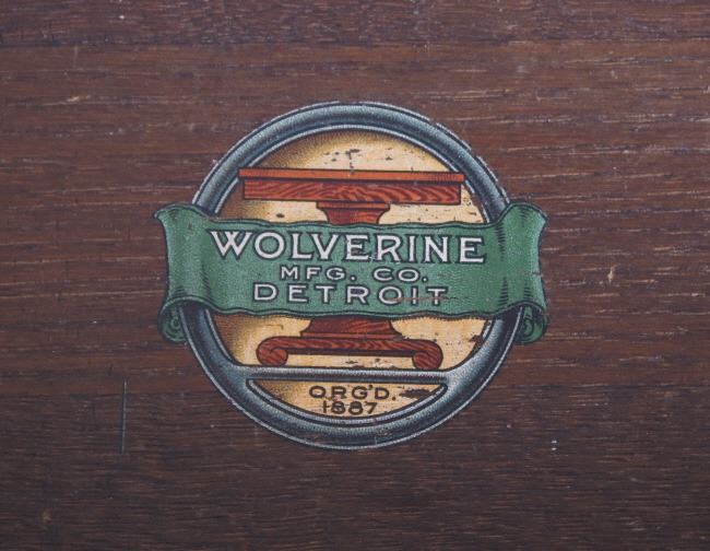 Wolverine Manufacturing Wolverine MFG. Co. Oak Library Table c. 1887-