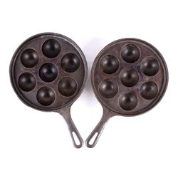 Two Griswold 32 #962 Aebleskiver Pans