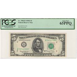 1950E $5 New York Federal Reserve Note PCGS 65PPQ