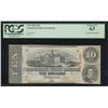 Image 1 : 1863 $10 Confederate States of America Note PCGS 63