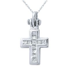 14KT White Gold 0.50ctw Diamond Pendant with Chain