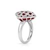 Image 2 : 14KT White Gold 8.49ct Coral and Diamond Ring