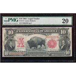 1901 $1 Bison Legal Tender Note PMG 20