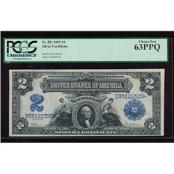 1899 $2 Mini Porthole Silver Certificate PCGS 63PPQ