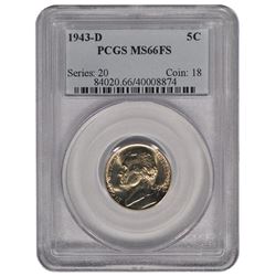 1943-D Jefferson Nickel PCGS MS66FS