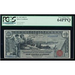 1896 $1 Silver Certificate PCGS 64PPQ