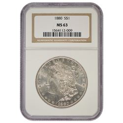 1880 $1 Morgan Silver Dollar Coin NGC MS63