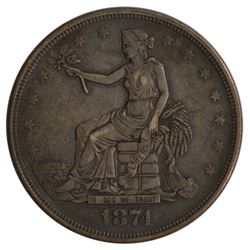 1874 Trade Dollar Coin