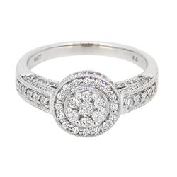 14KT White Gold 0.95ctw Diamond Ring