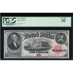 1880 $2 Legal Tender Note PCGS 30